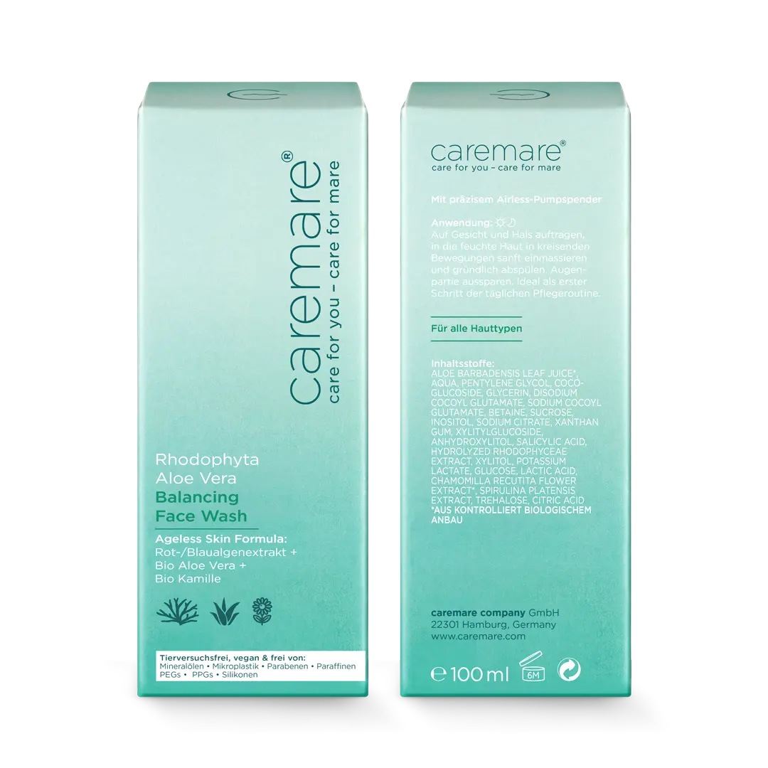 Face Wash Vorder Rückseite Verpackung COSMOS
